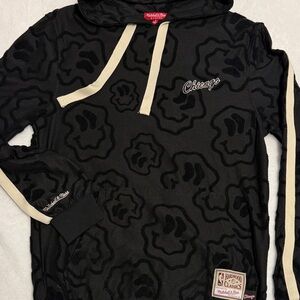 Mitchell & Ness Black Hoodie with Cream Details